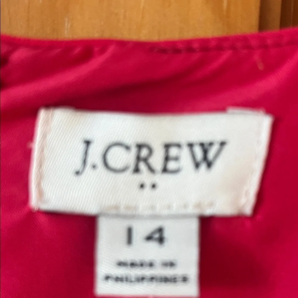 NWT J Crew Vibrant Pink Dress - Size 14